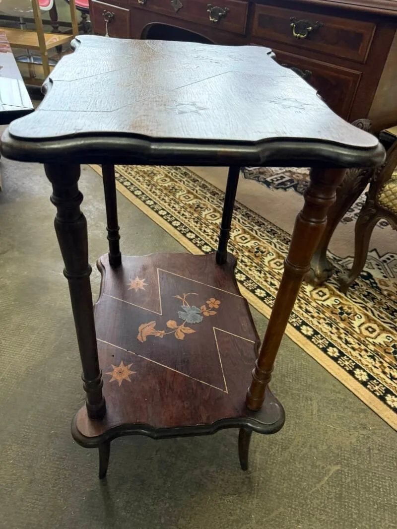 Table With Two Tops Featuring Japanese-style Marquetry, Circa 1880-photo-3