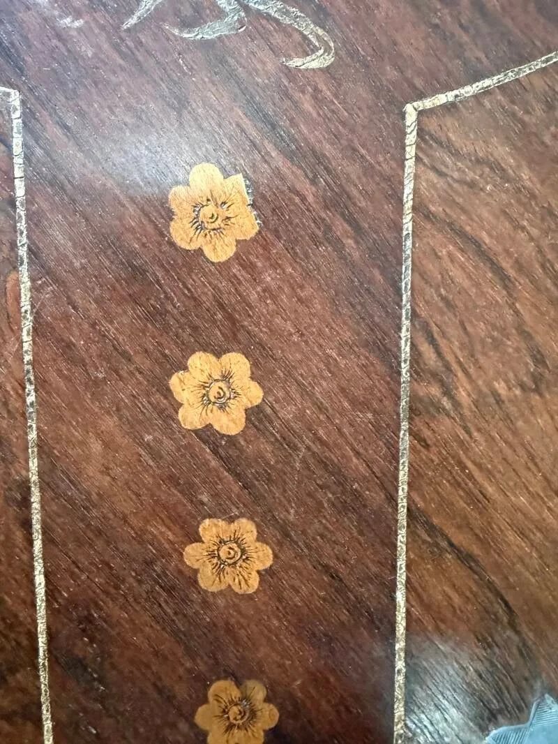 Table With Two Tops Featuring Japanese-style Marquetry, Circa 1880-photo-2