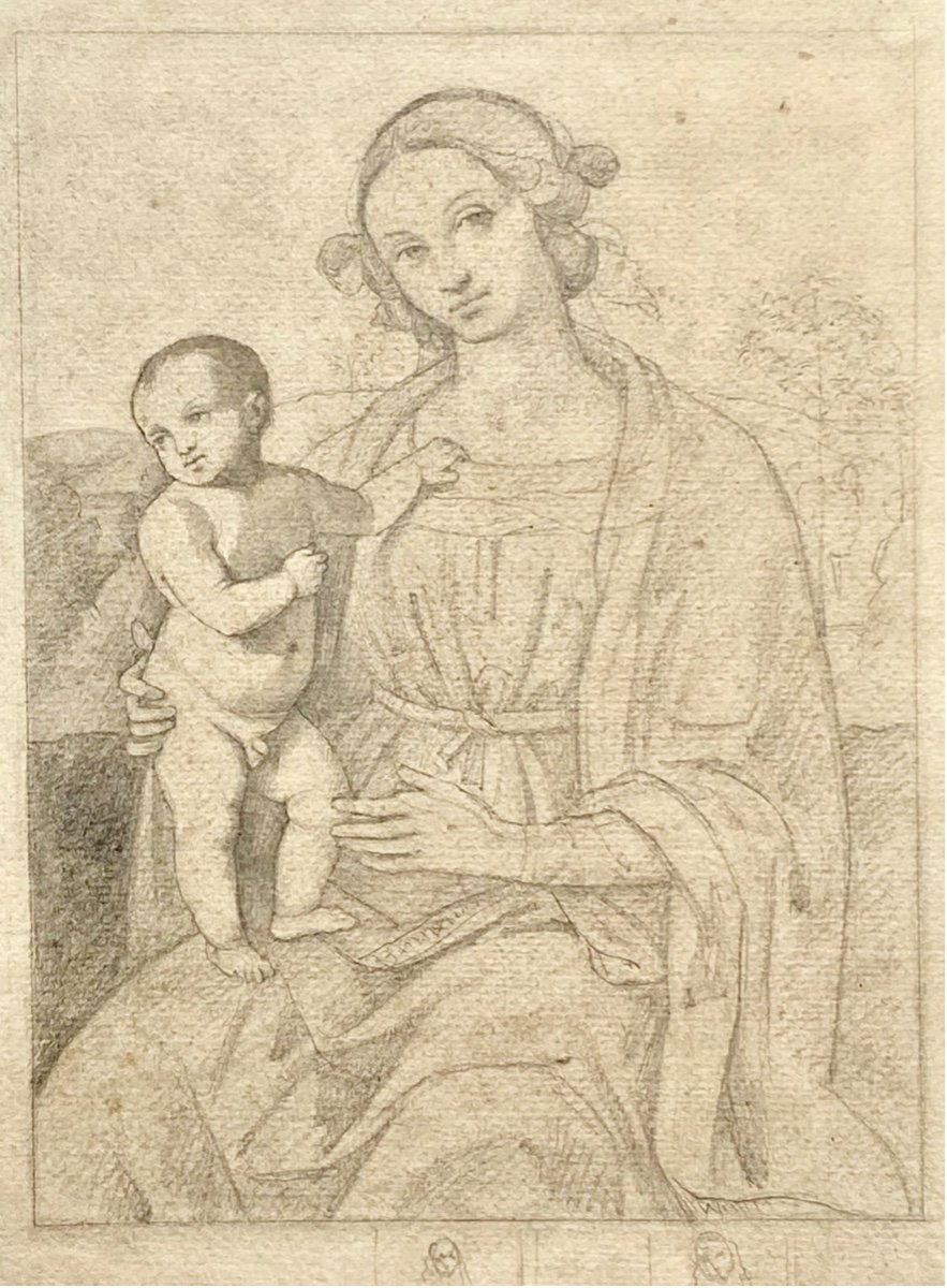 Henri-joseph Dubouchet (1833 - 1909) Virgin And Child After Perugino-photo-2