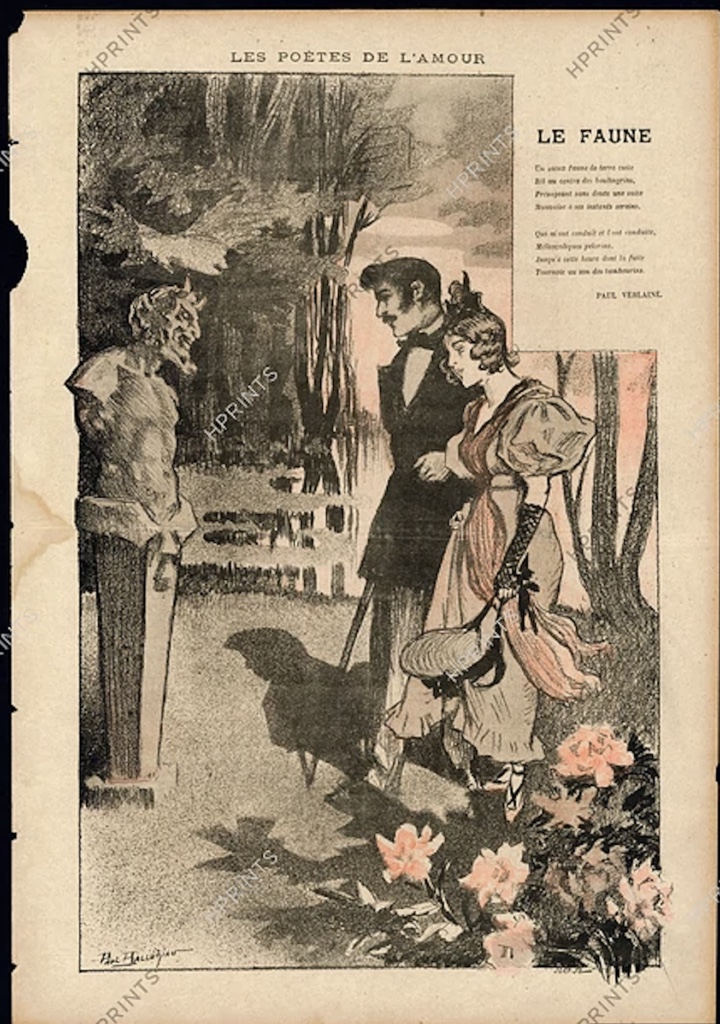 Balluriau - The Faun, Illustration Of The Poem By Paul Verlaine-photo-1