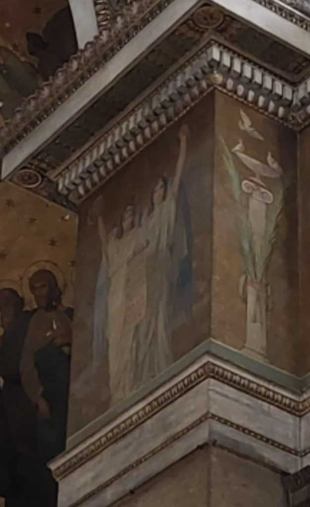 Melchior Doze, After Hippolyte Flandrin - Victorious Angels, Saint Vincent De Paul Frieze-photo-1