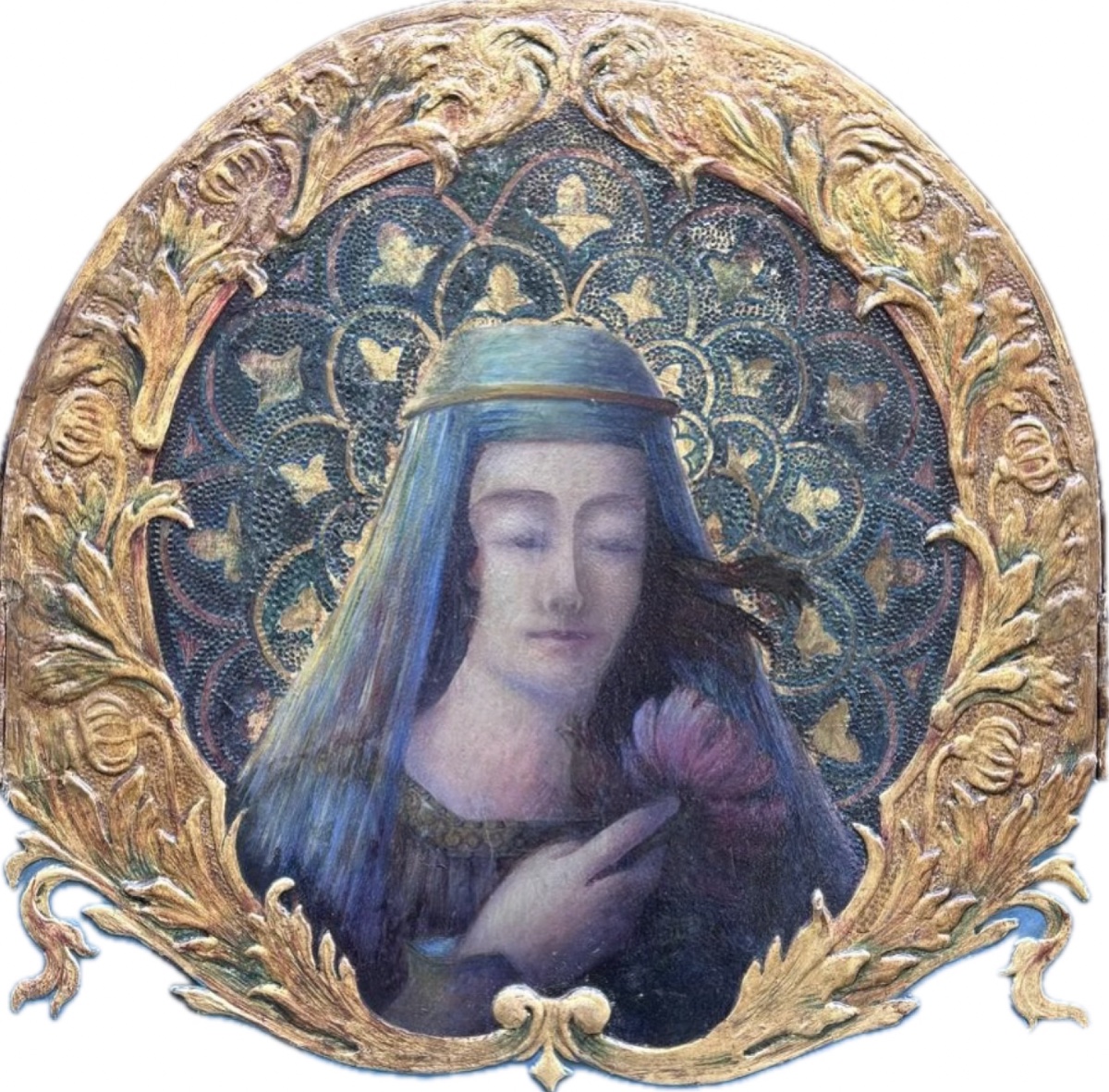 German Symbolist School - Mystical Triptych In Moonlight-photo-3