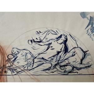 Victor Prouvé - Drunkenness, Study