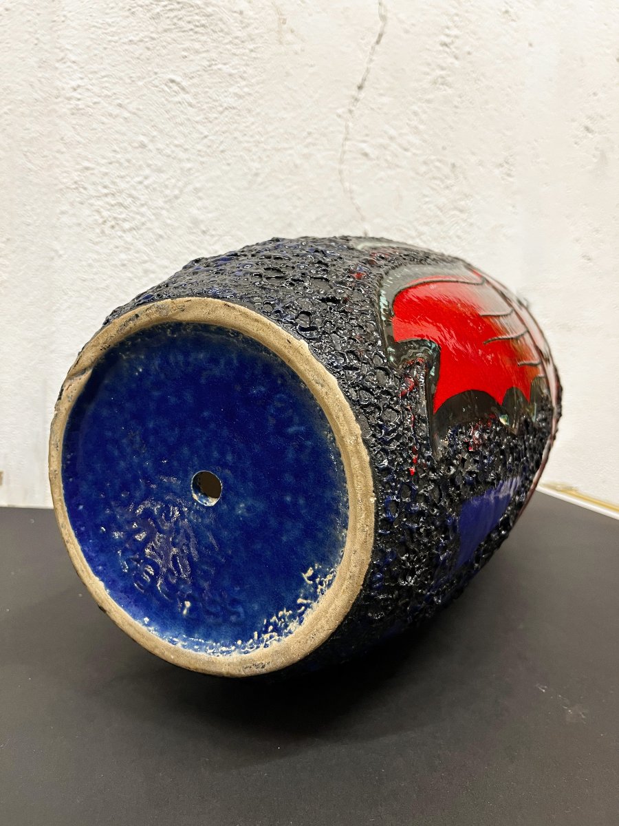 Large Vintage Fat Lava West Germany Vase, 1970s-photo-4