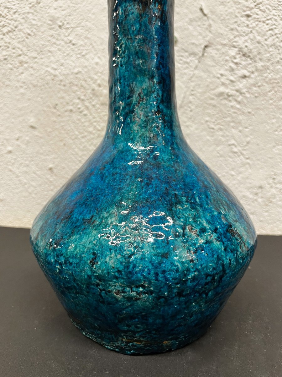 Grand Soliflor vintage turquoise, 1960s-photo-2