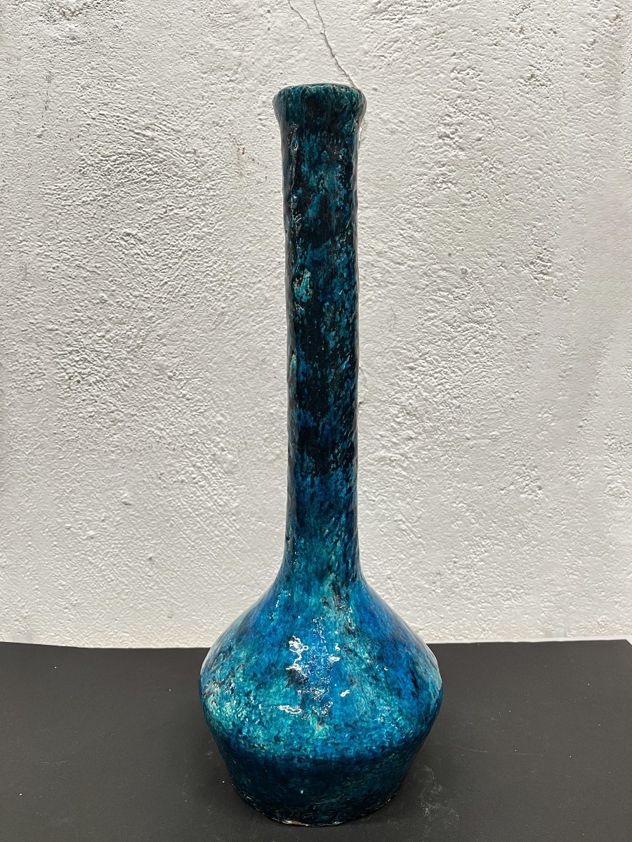 Grand Soliflor vintage turquoise, 1960s