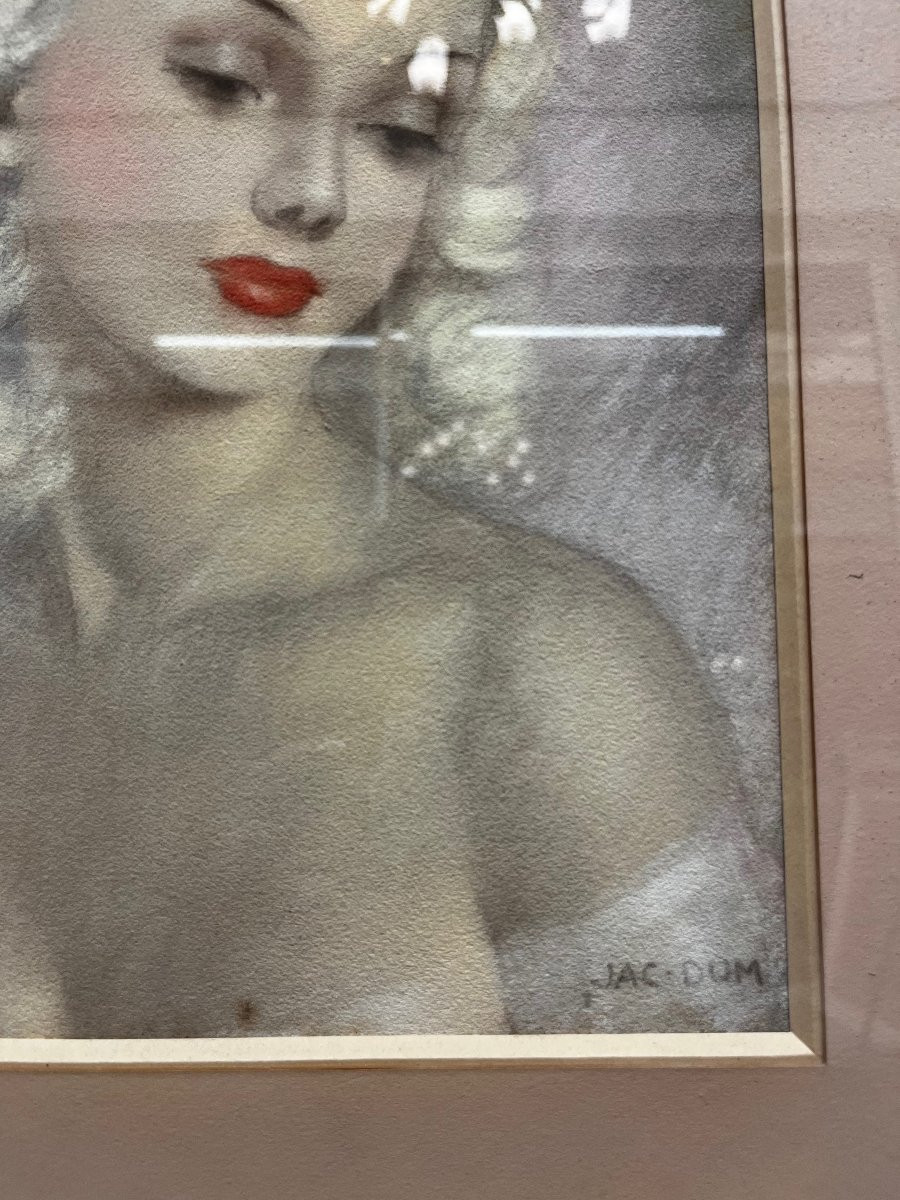 Tableau Pastel de Jac Dum, 20ème siècle-photo-3