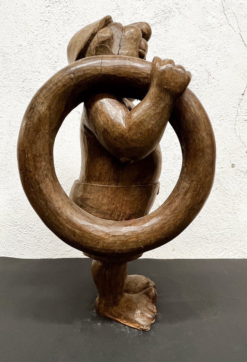 Wooden Sculpture - The Bathers - The Man-photo-3