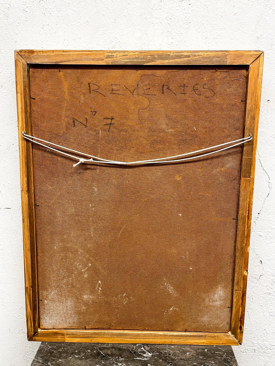 Tableau = Huile sur Isorel Signée Simone de Castel Lobert-photo-4