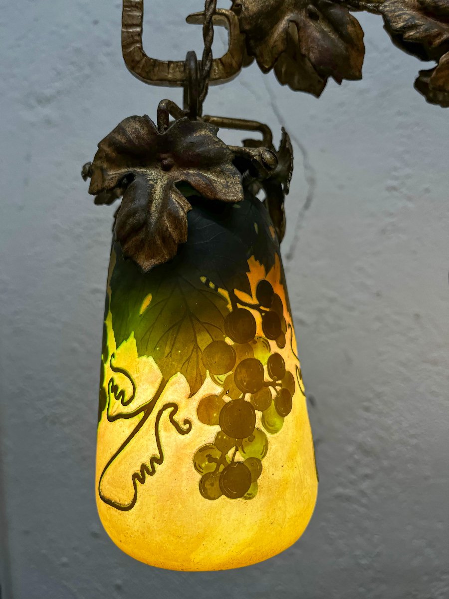 Lampe à poser Daum Nancy, Art Nouveau, debut 20ème siècle-photo-1