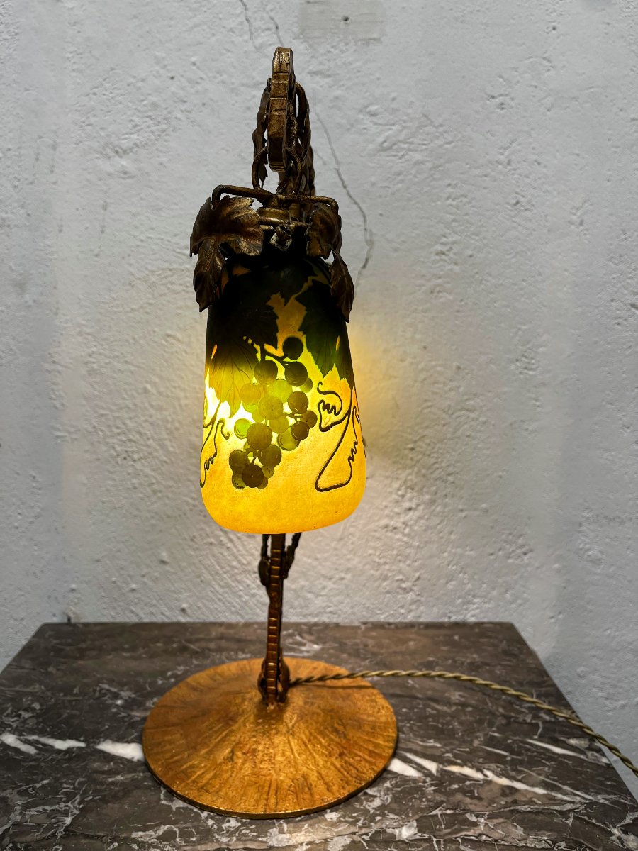 Lampe à poser Daum Nancy, Art Nouveau, debut 20ème siècle-photo-5