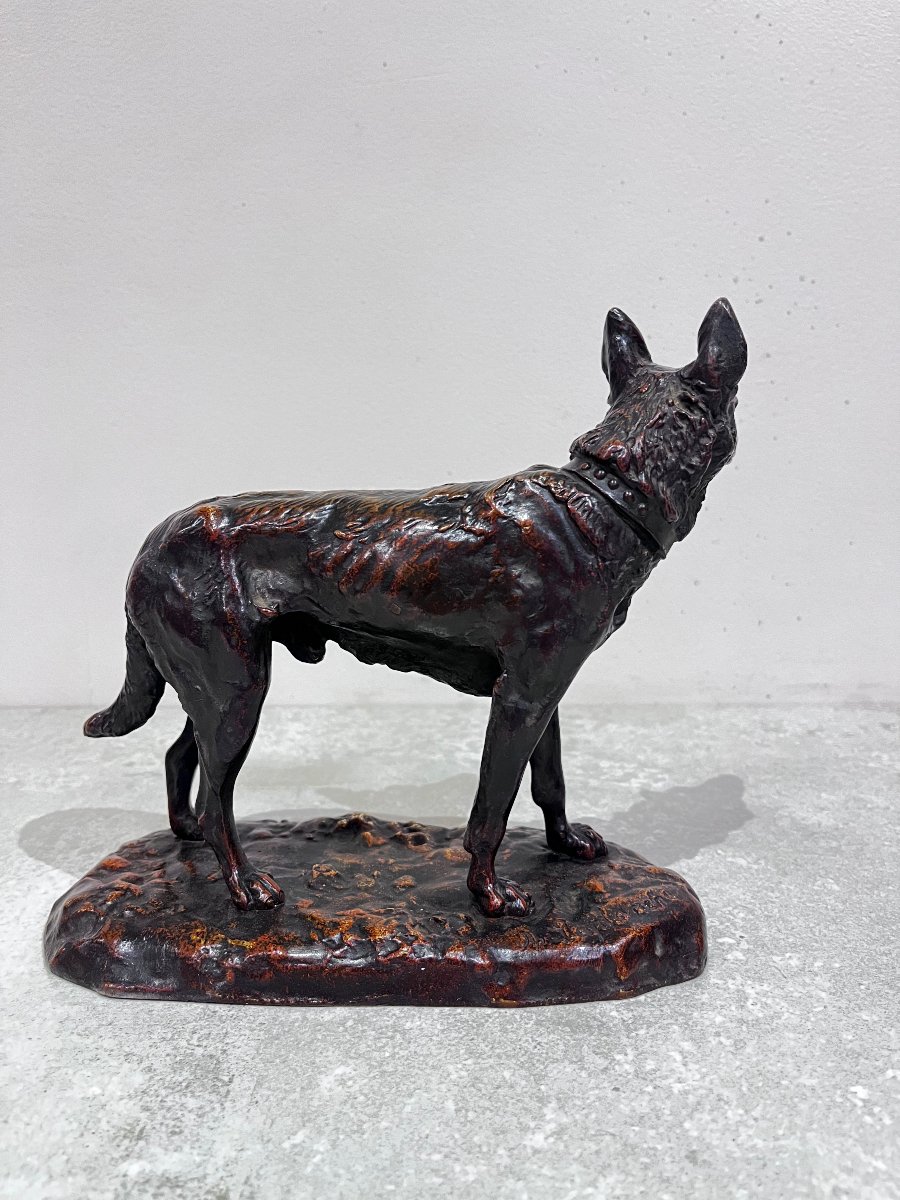 Bronze German Shepherd Dog Of Albert-pierre Laplanche -photo-2