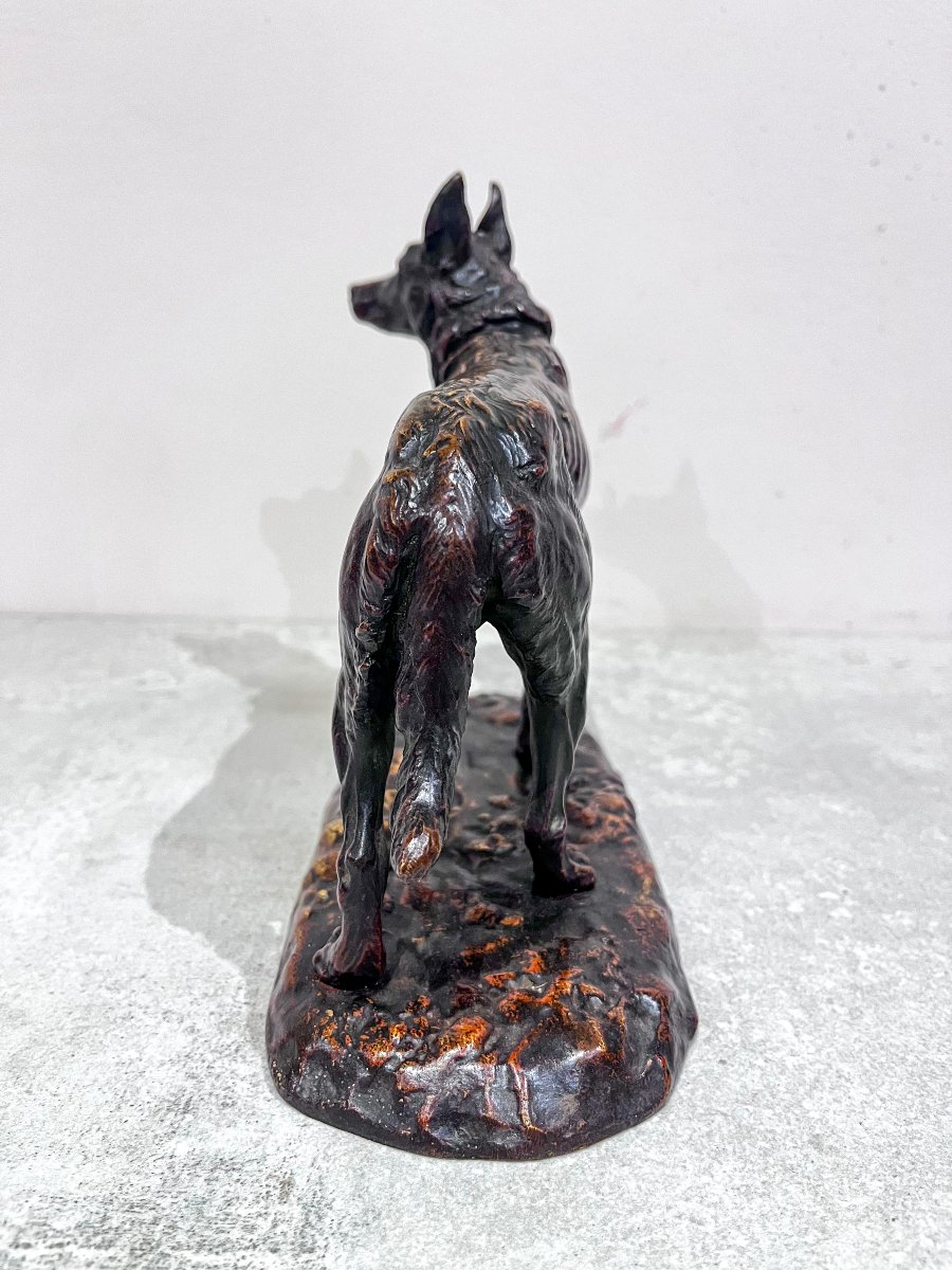 Bronze German Shepherd Dog Of Albert-pierre Laplanche -photo-1