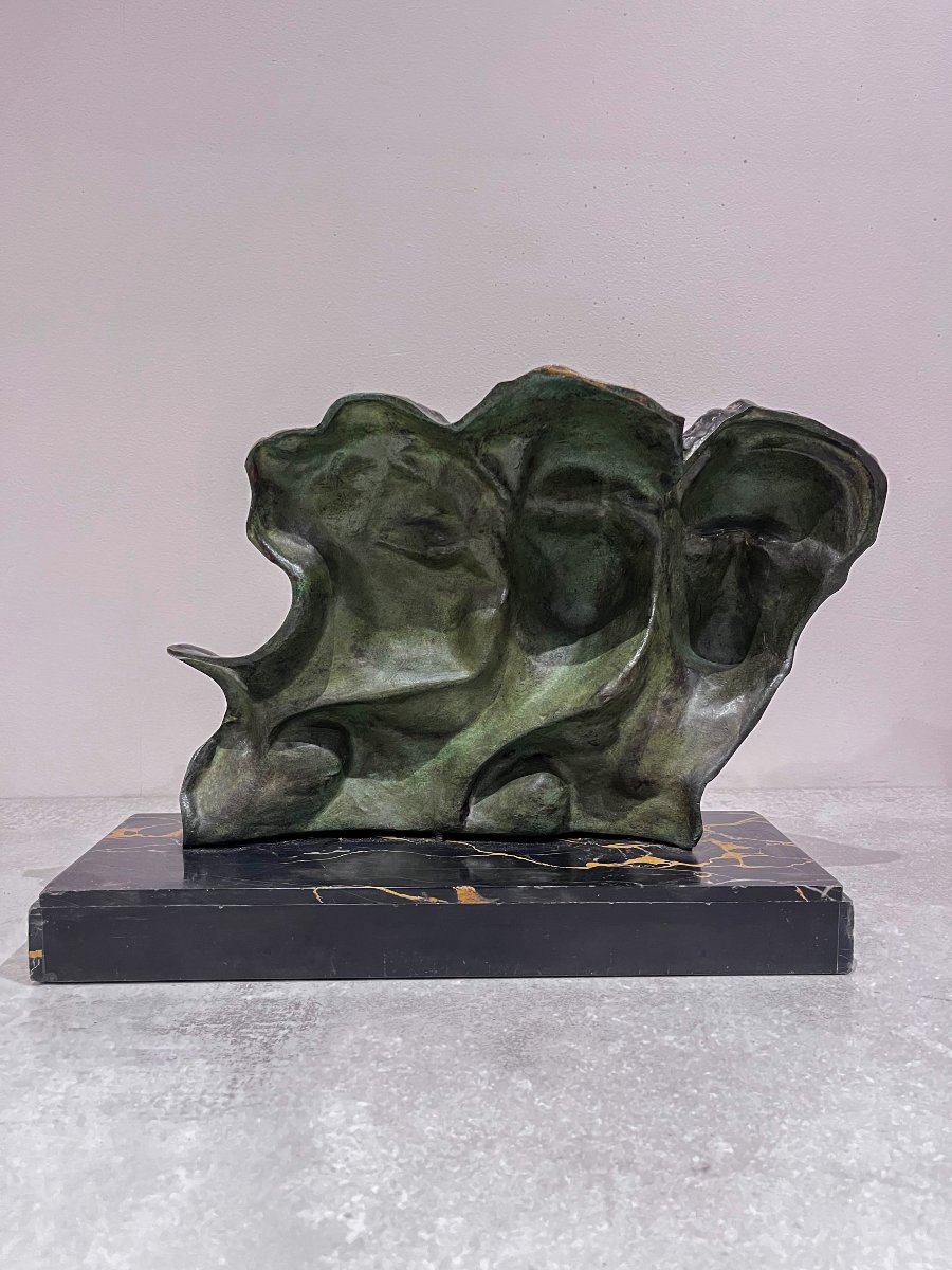 Bronze “tres Rostros” By Sergei Zelikson-photo-3