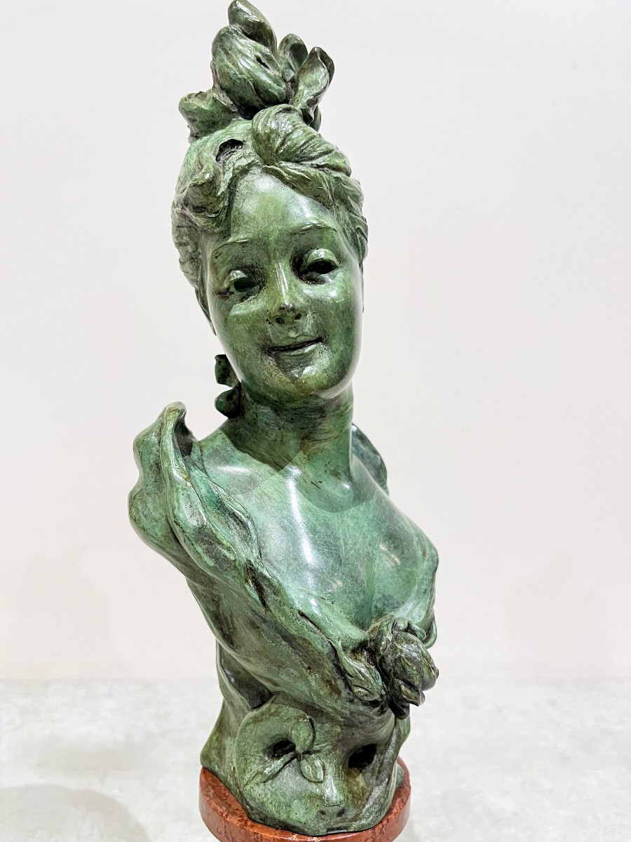 Elegant Bronze By Victor Leopold Bruyneel, Belle époque.