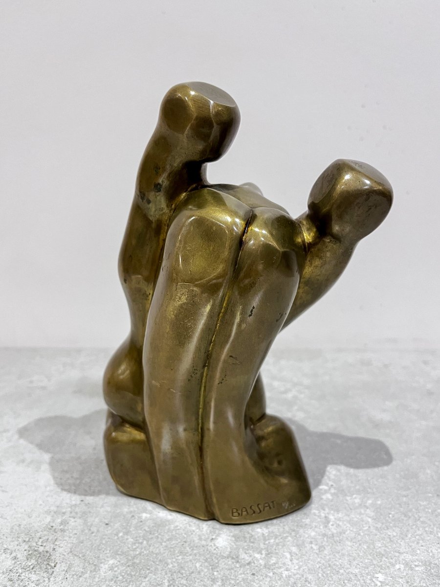 Bronze Nude Woman With Long Hair, By Jean-jacques Bassat, 20th Century-photo-3