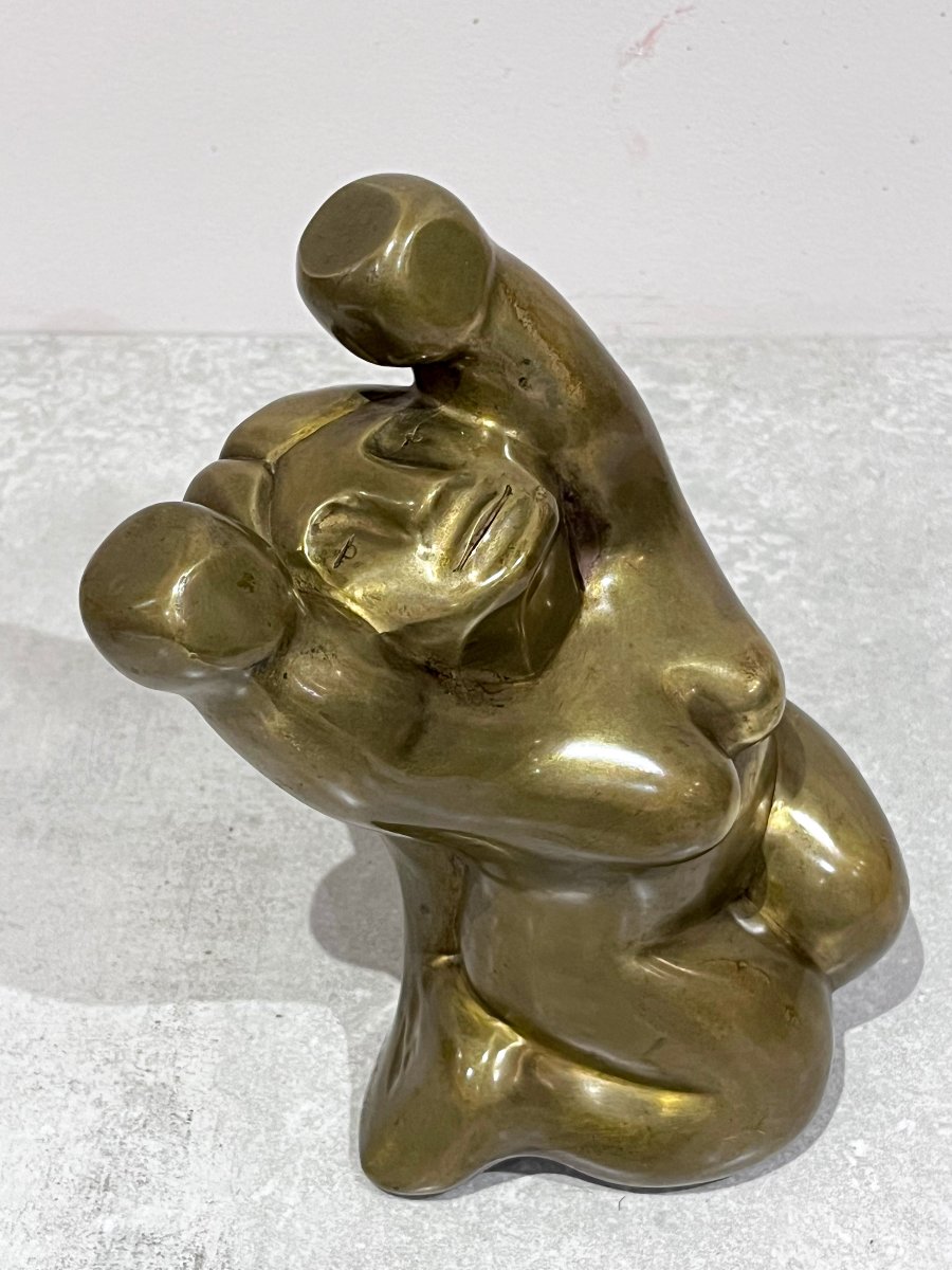 Bronze Nude Woman With Long Hair, By Jean-jacques Bassat, 20th Century-photo-4