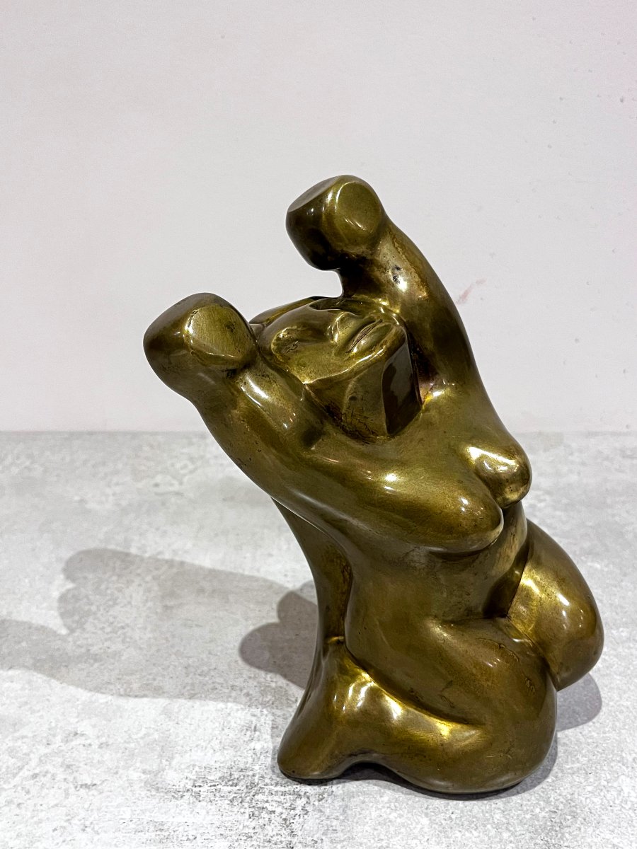 Bronze Nude Woman With Long Hair, By Jean-jacques Bassat, 20th Century-photo-6