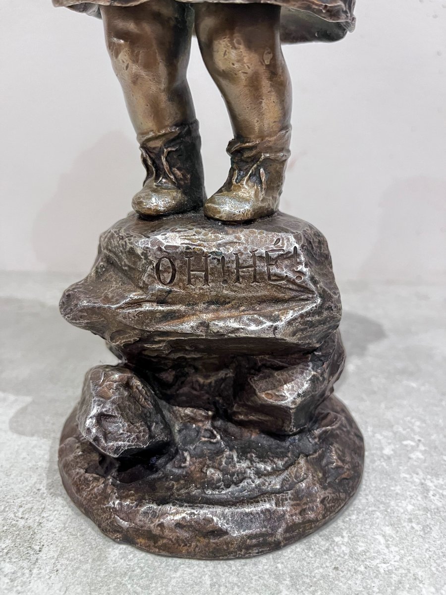 Bronze Sculpture Of A Small Child Saying "oh! Hey!" By Alfred Grevin And Friedrich Beer, 19th Century-photo-4