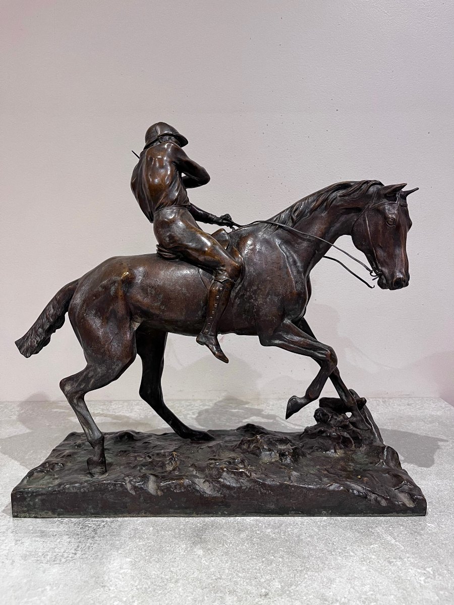 Bronze équestre "le joueur de polo" de Joseph Cuvelier, c.1860-photo-2