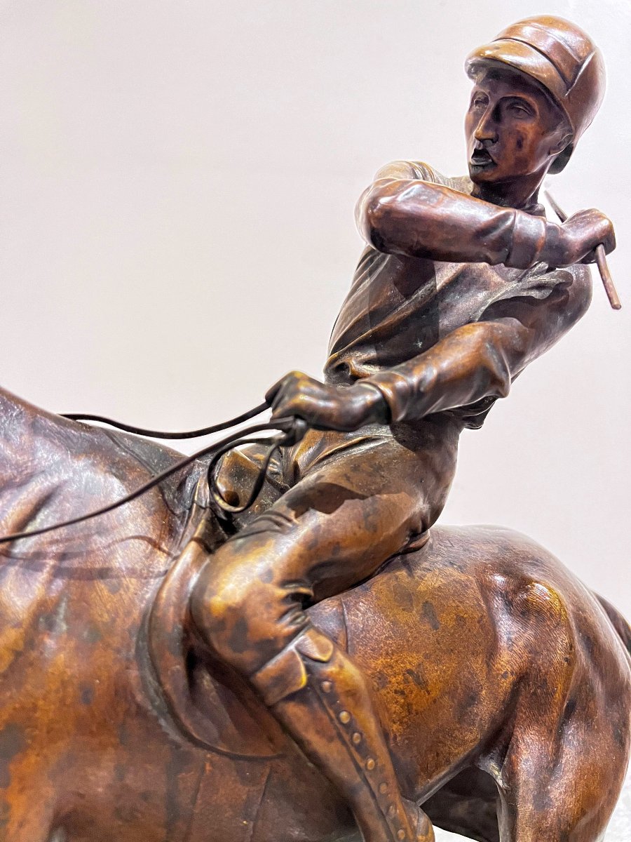 Bronze équestre "le joueur de polo" de Joseph Cuvelier, c.1860-photo-2