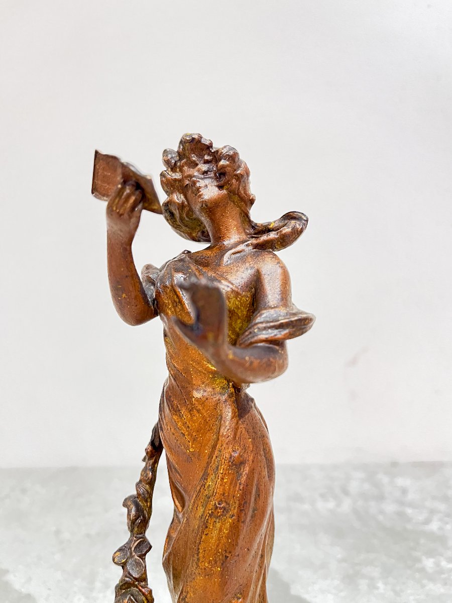 Pair Of Marvelous Spelter Figures, 20th Century-photo-1
