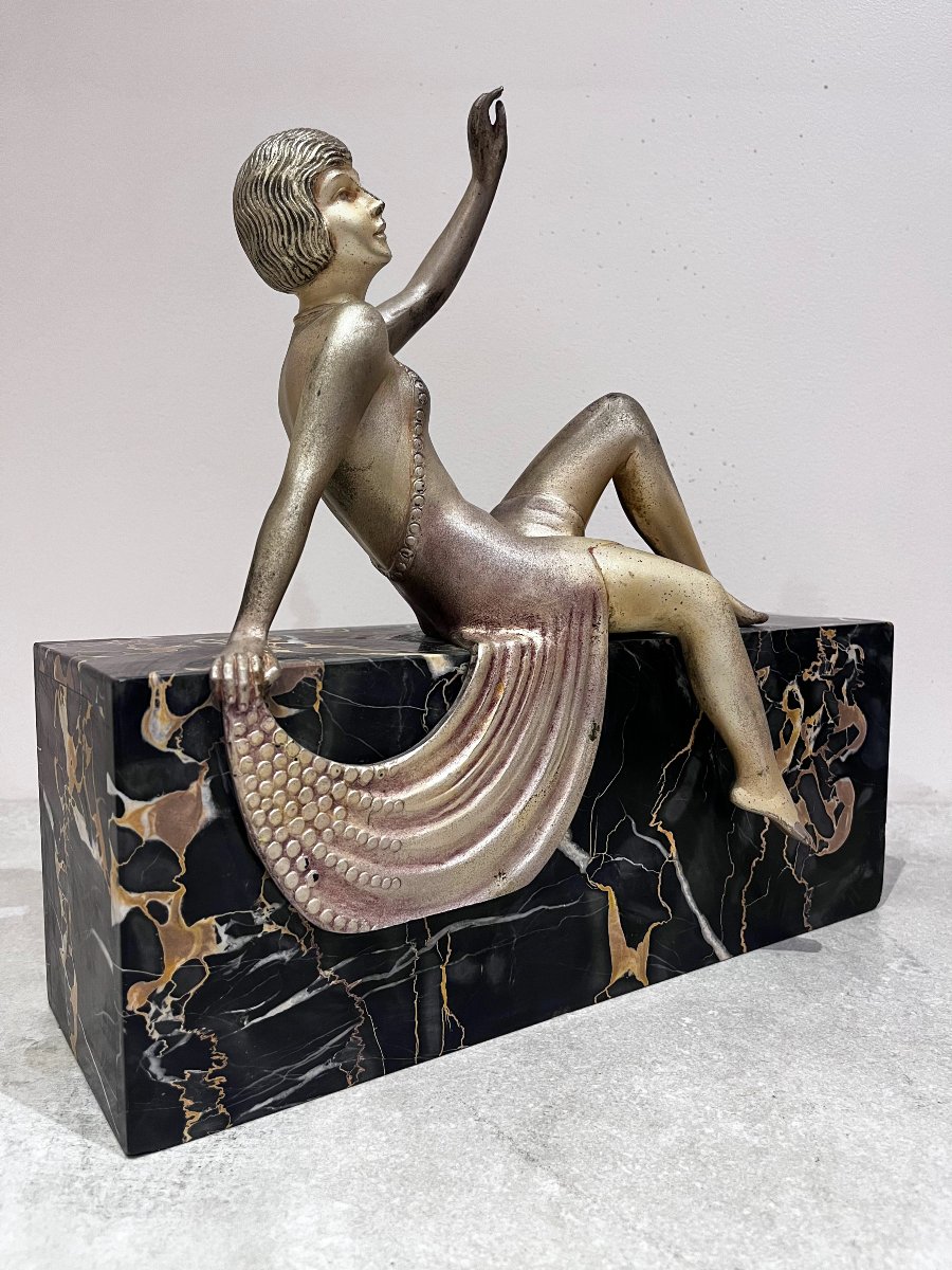 Art Deco Silver Bronze By Zoltan Kovatz-photo-2