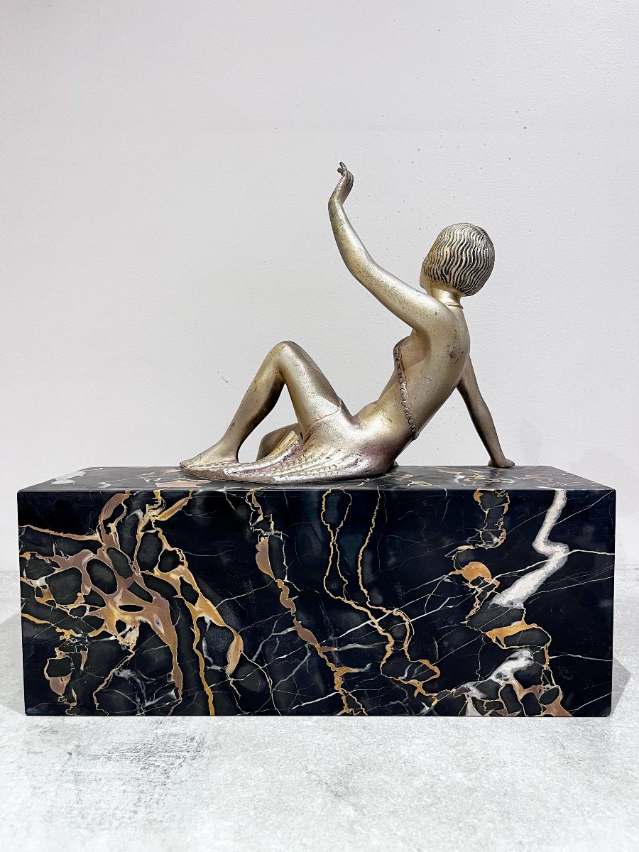 Art Deco Silver Bronze By Zoltan Kovatz-photo-3