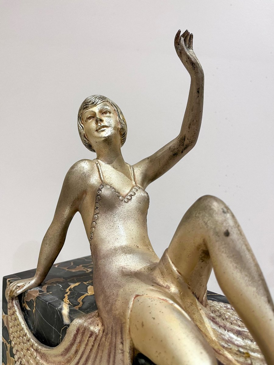 Art Deco Silver Bronze By Zoltan Kovatz-photo-4