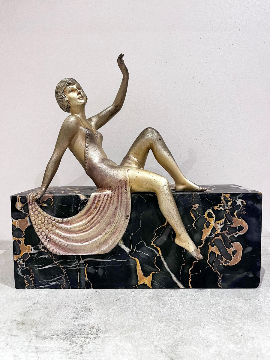 Art Deco Silver Bronze By Zoltan Kovatz