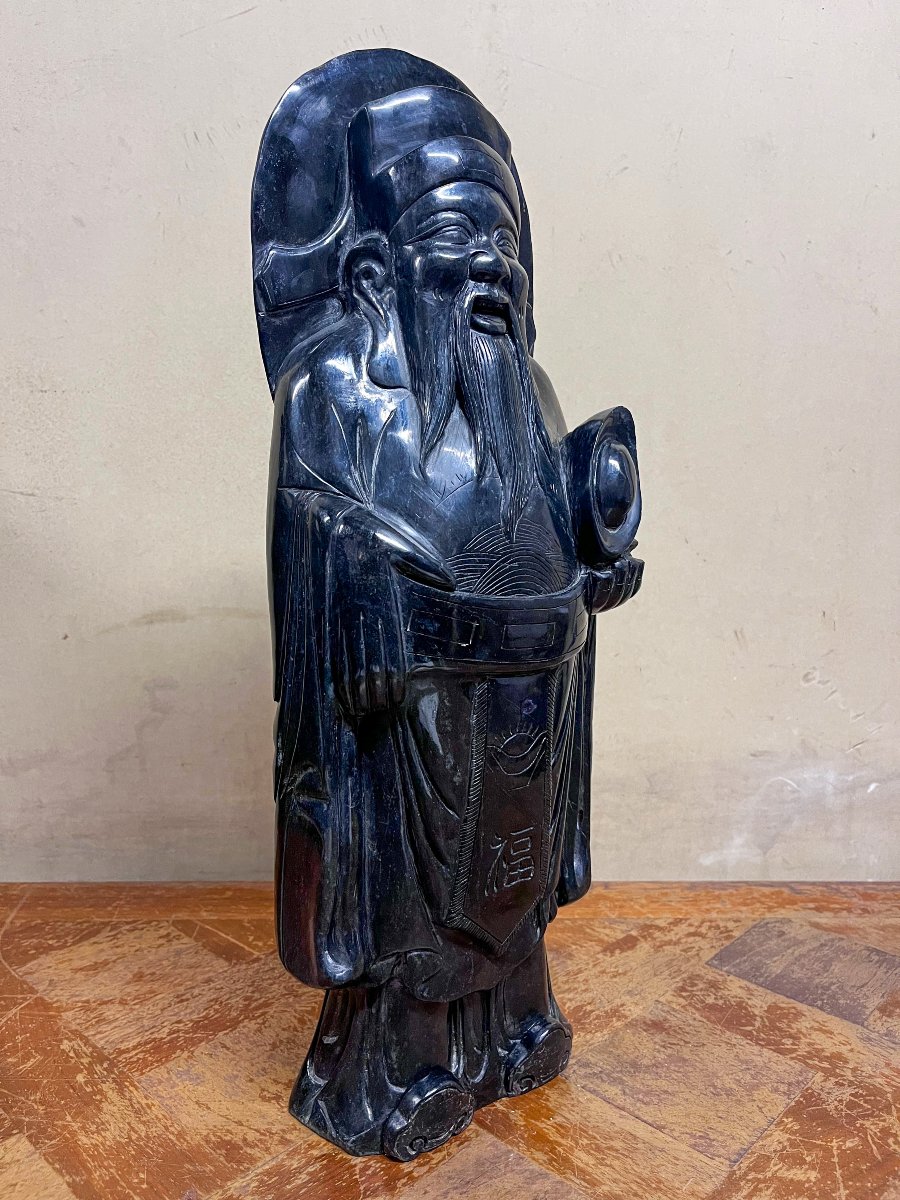 Sculpture en marbre "le vieux Chinois"-photo-2