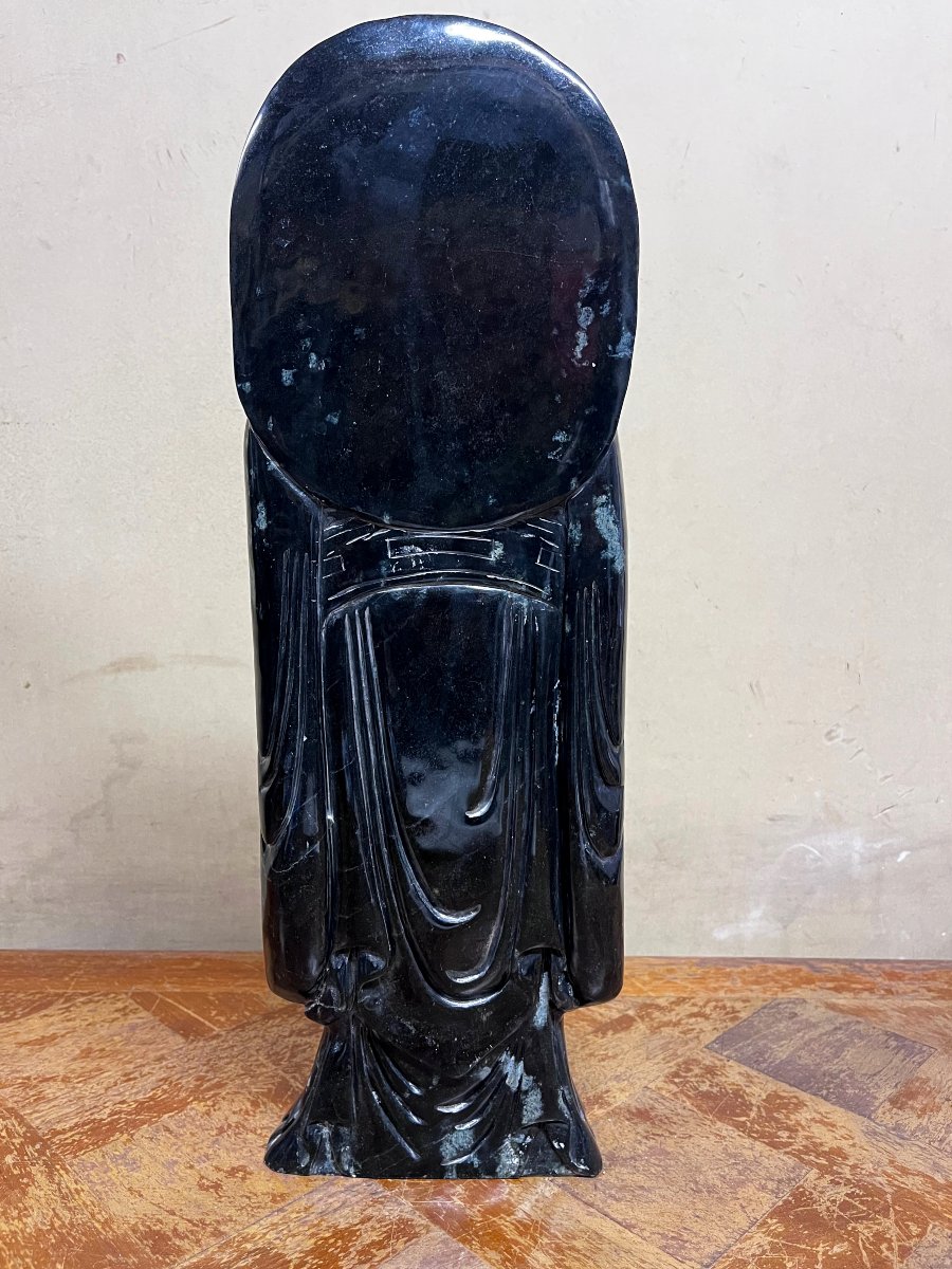 Sculpture en marbre "le vieux Chinois"-photo-3