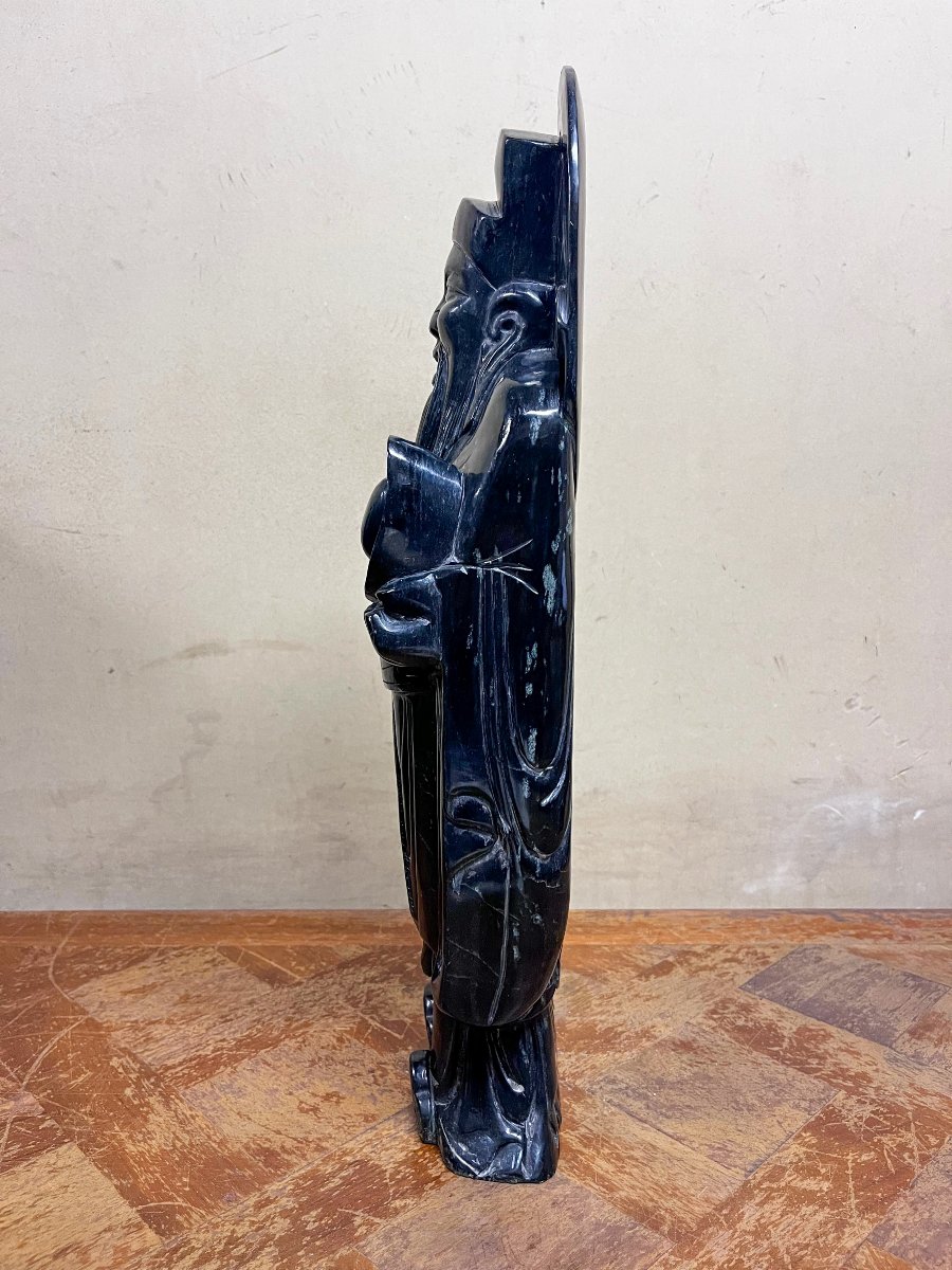 Sculpture en marbre "le vieux Chinois"-photo-2
