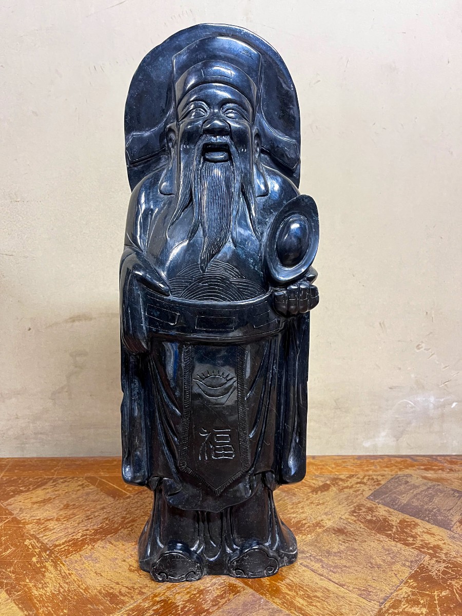 Sculpture en marbre "le vieux Chinois"