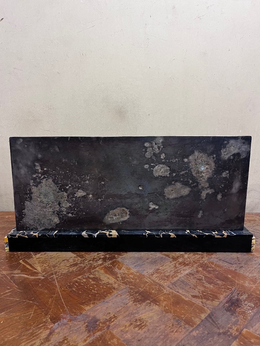 Bronze Plaque With Silver Patina, Art Deco-photo-4