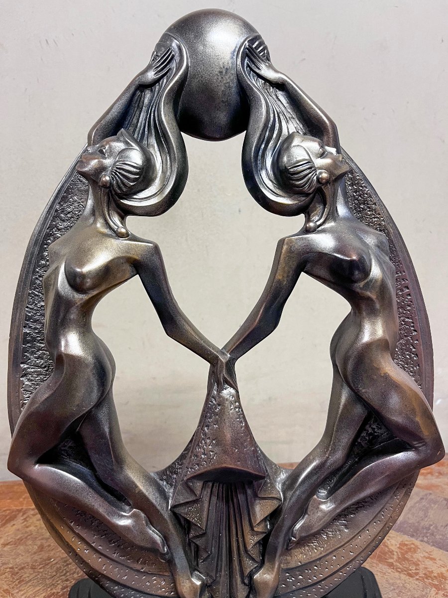 Sculpture 2 Nude Dancers By Alexander Danel-photo-4