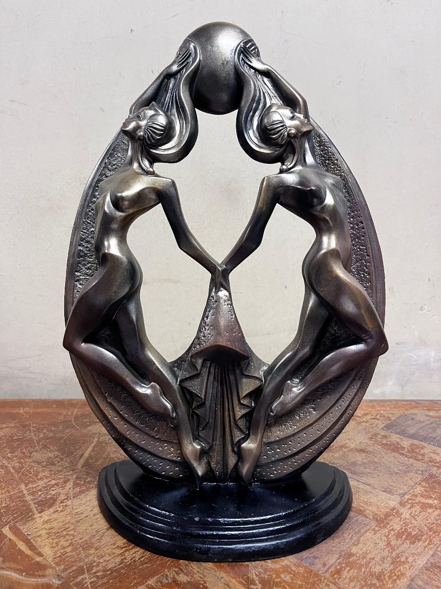 Sculpture 2 Nude Dancers By Alexander Danel