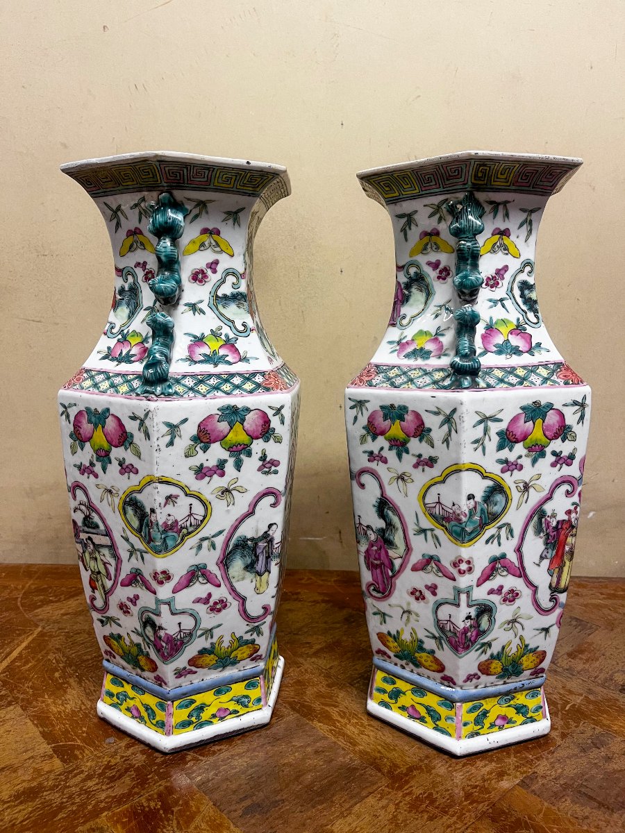 Paire de vase Chinois, 19ème siècle-photo-2