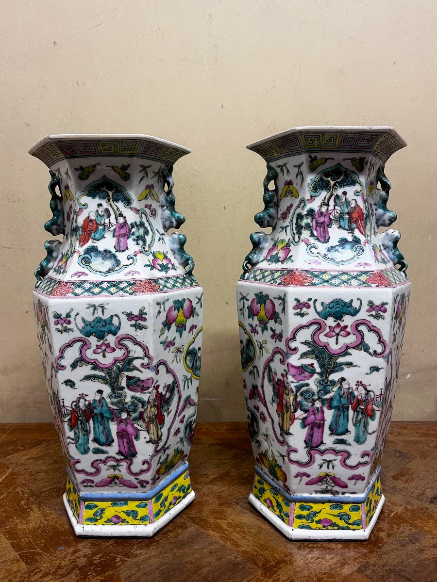 Paire de vase Chinois, 19ème siècle