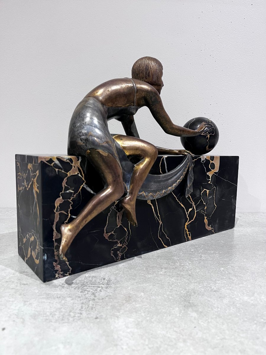 Bronze Art Deco, Elegante de Zoltan Kovatz-photo-2