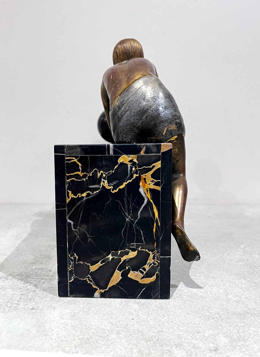 Bronze Art Deco, Elegante de Zoltan Kovatz-photo-3
