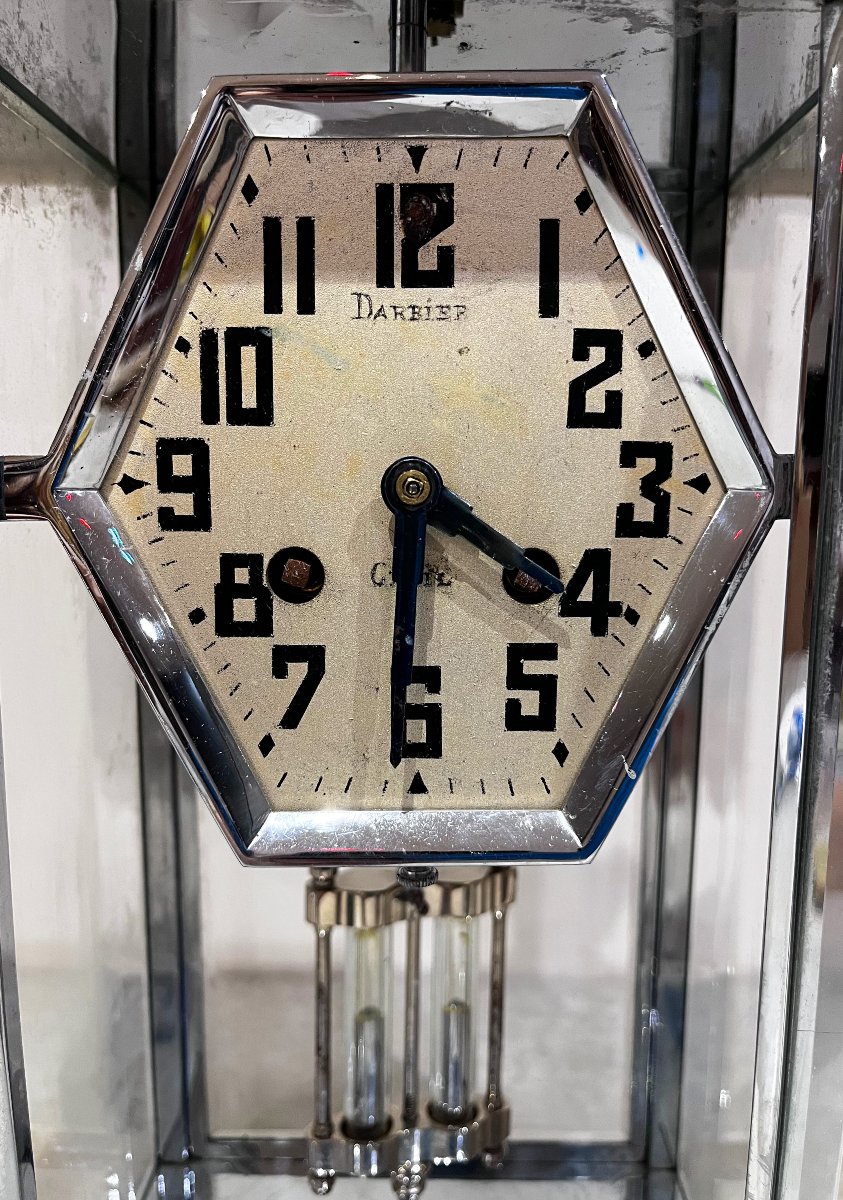 Art Deco Fireplace Surround, Clock And Cassolettes-photo-4