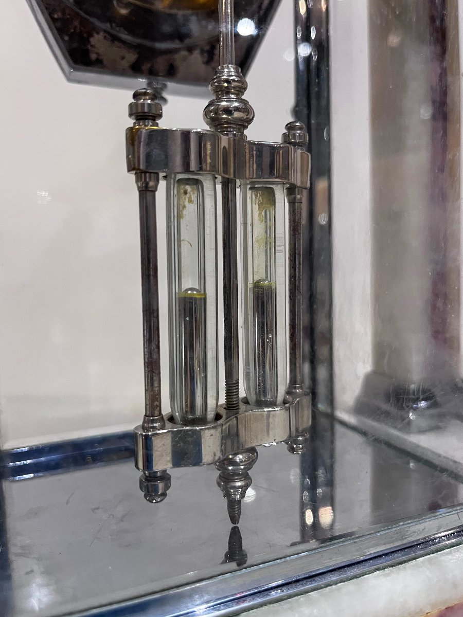Art Deco Fireplace Surround, Clock And Cassolettes-photo-4
