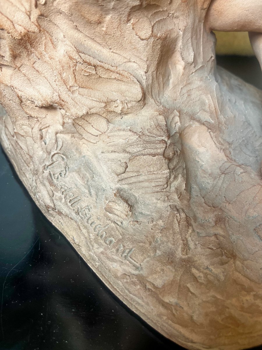 Sculpture nu de femme en terre cuite-photo-7