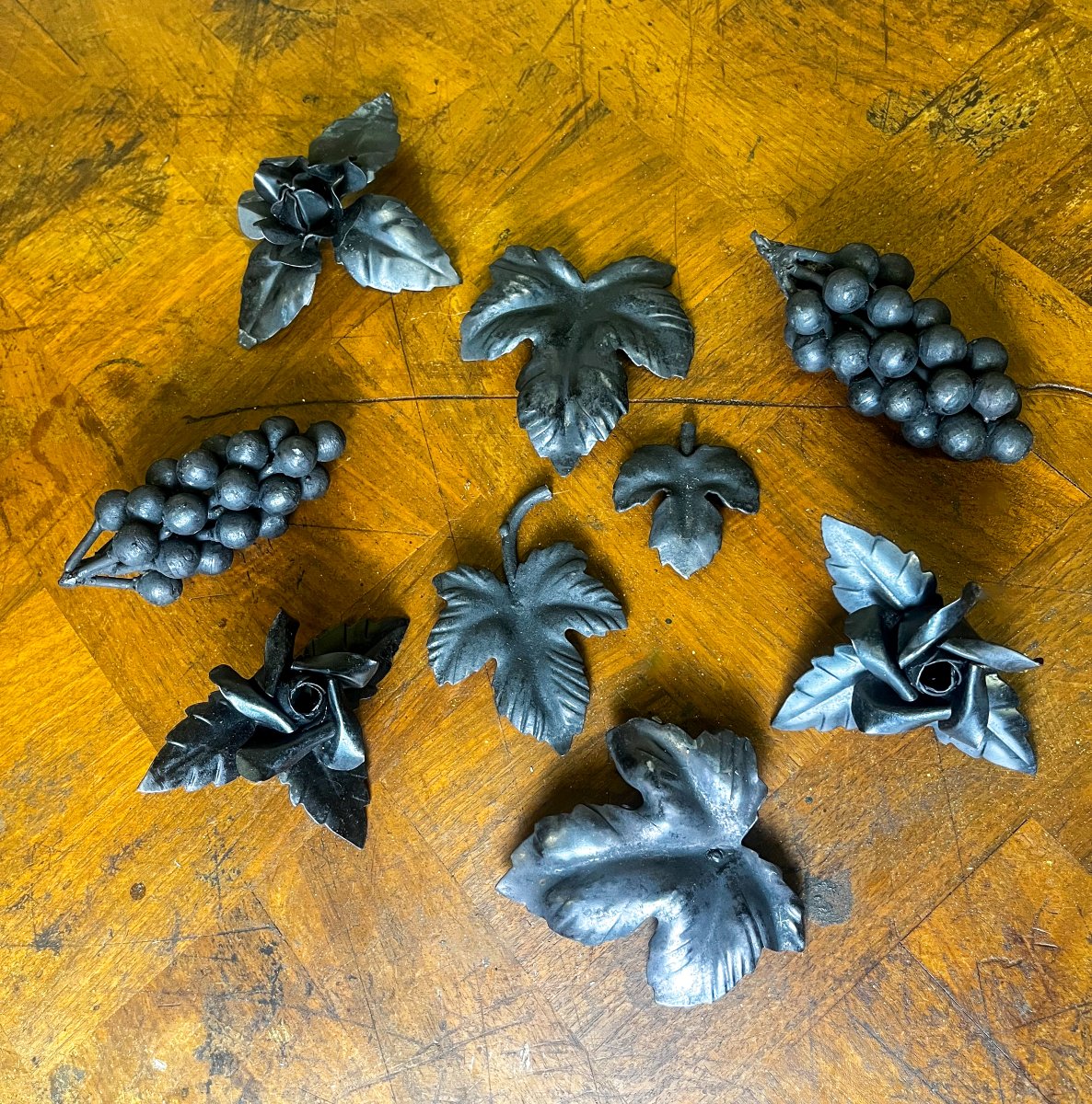 Set Of Decorative Wrought-iron Pieces
