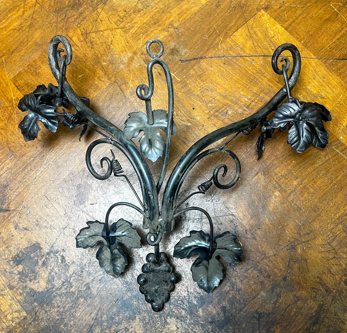 Double Wrought-iron Wall Sconce-photo-3
