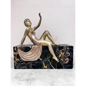 Art Deco Silver Bronze By Zoltan Kovatz