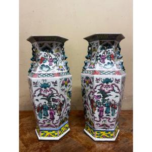 Paire de vase Chinois, 19ème siècle