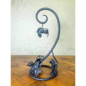 Monture de pied de lampe en fer forgé