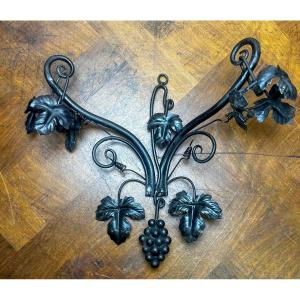Monture d'applique double en fer forgé